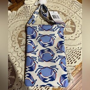 Vera Bradley Feeling Crabby Lighten up Slim Easy Crossbody Bag new with Tags